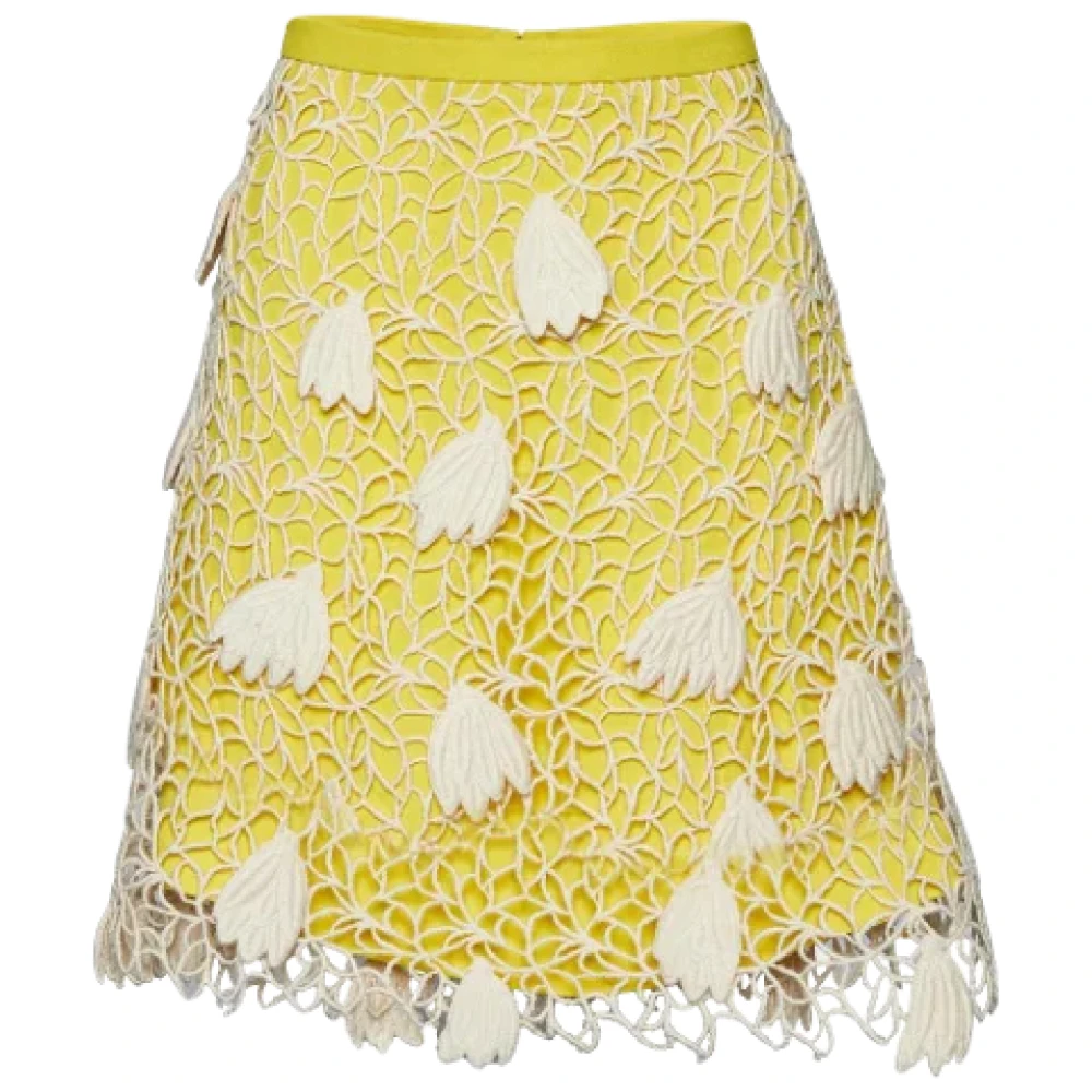 Chloé Pre-owned Lace bottoms Yellow Dames