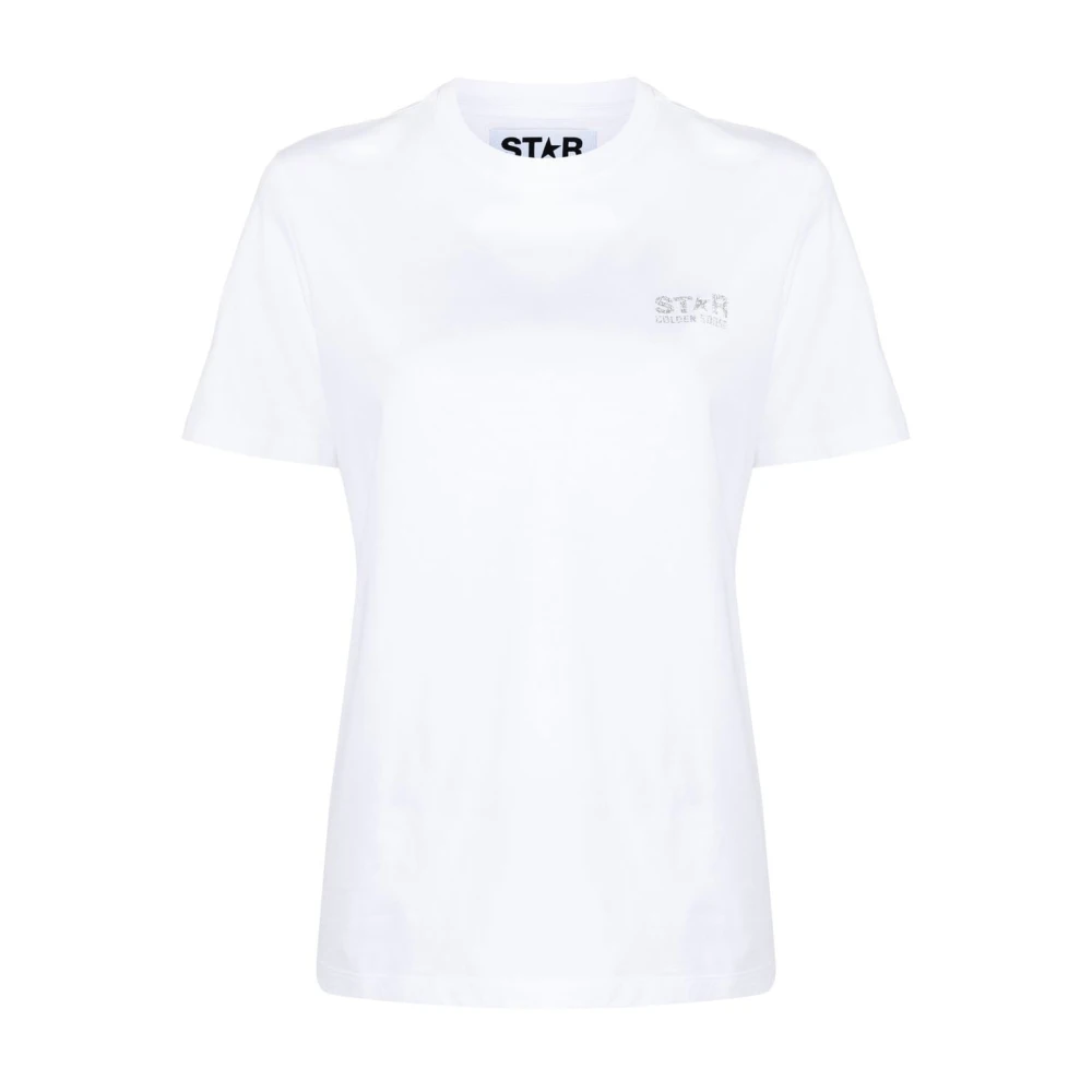 Golden Goose Star-Print T-Shirt en Polo Collectie White Dames