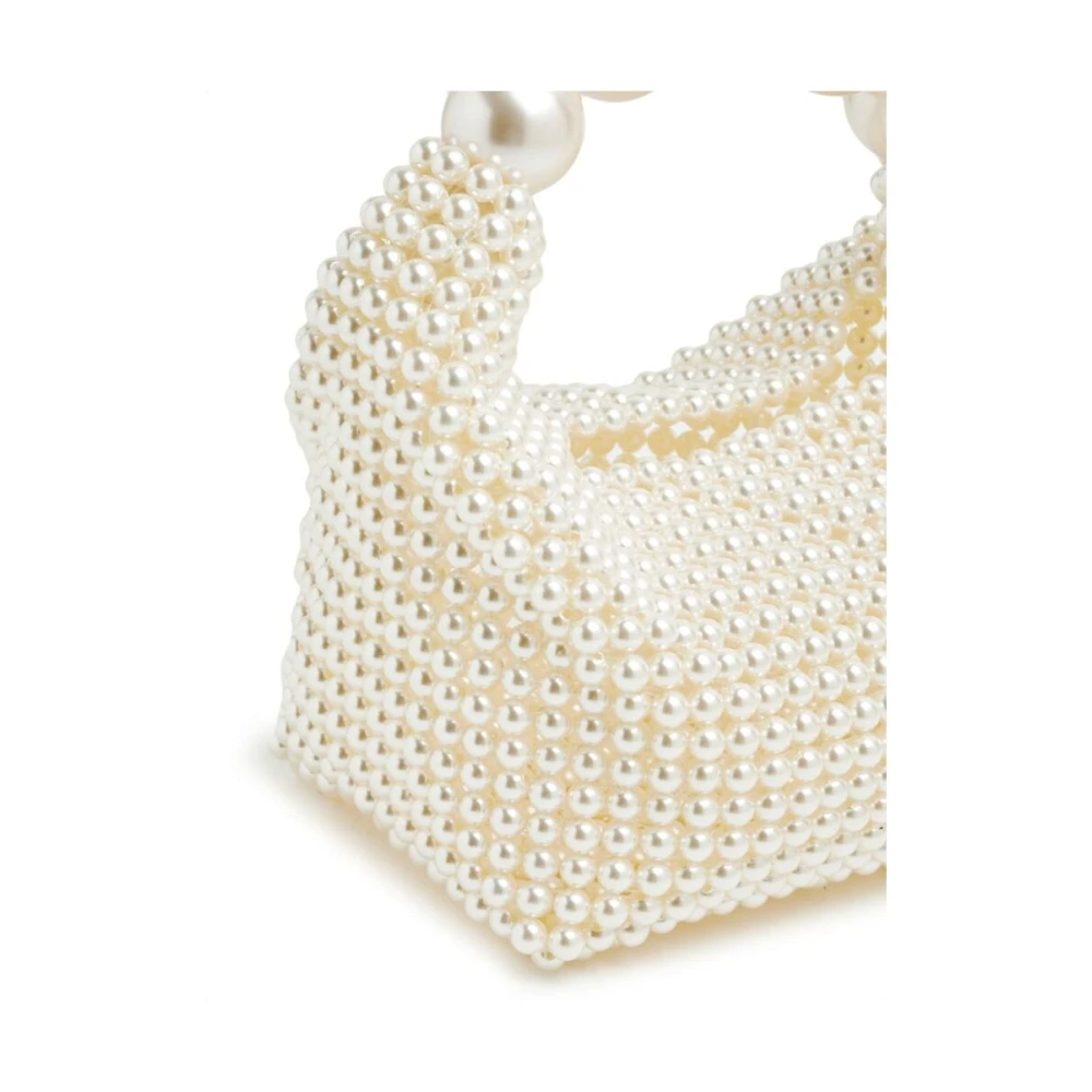 Vanina Parel Kralen Handtas White Dames