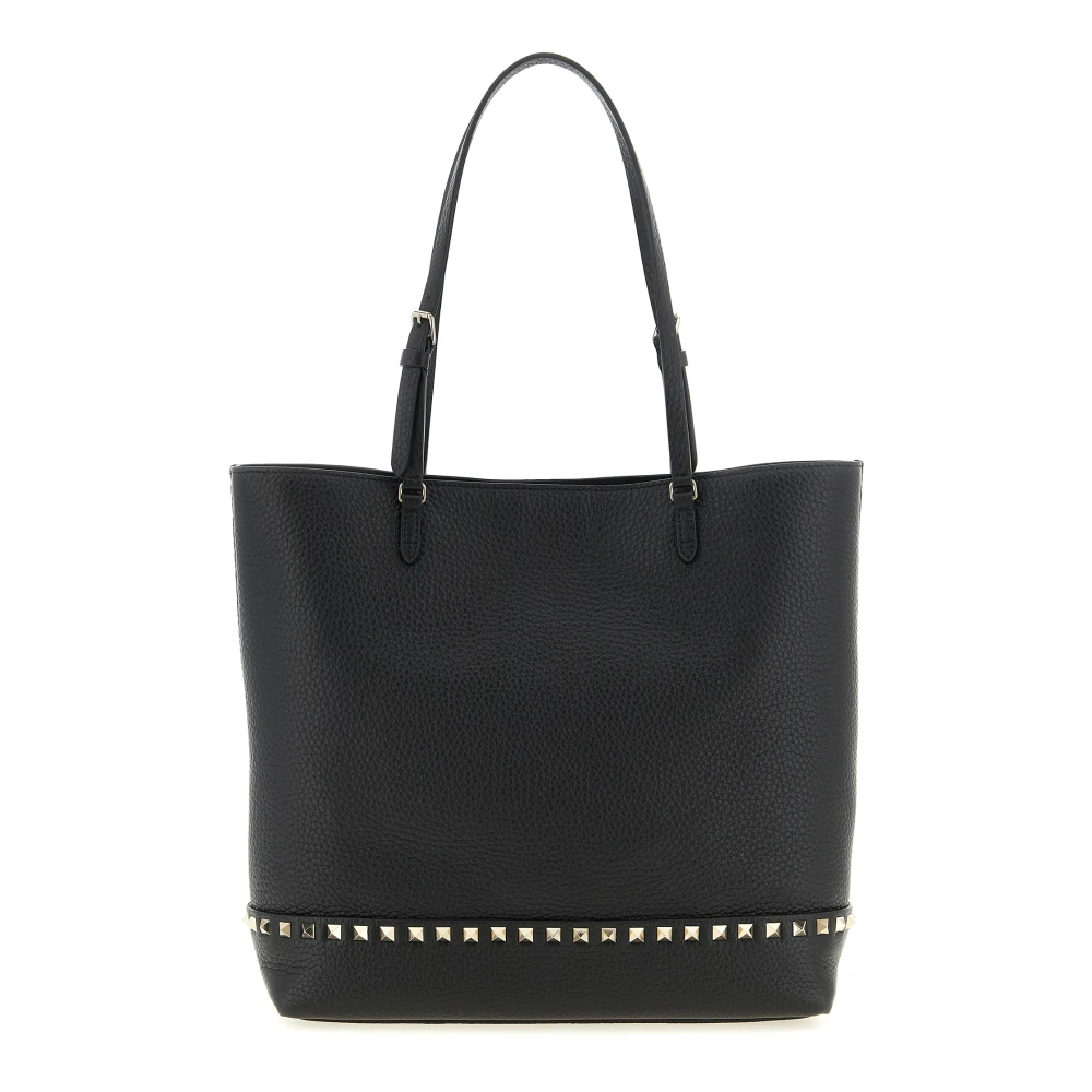 Valentino Garavani Women's Black Medium Rockstud Shopper Bag In Leather - Image 3