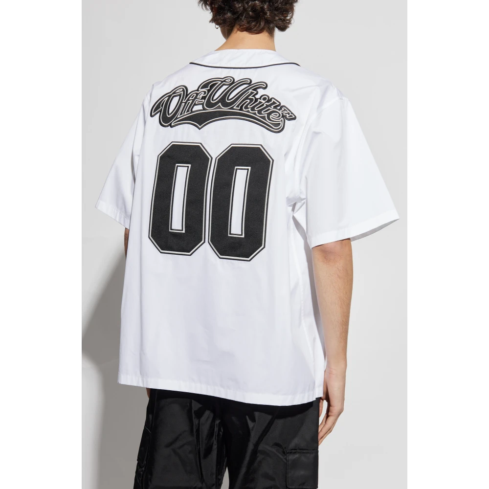 Off White Gestreept overhemd White Heren