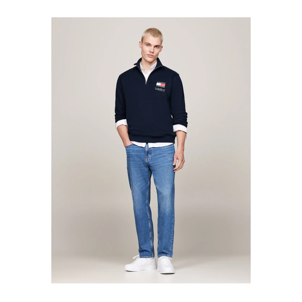 Tommy Jeans Casual taps toelopende spijkerbroek gewassen Blue Heren