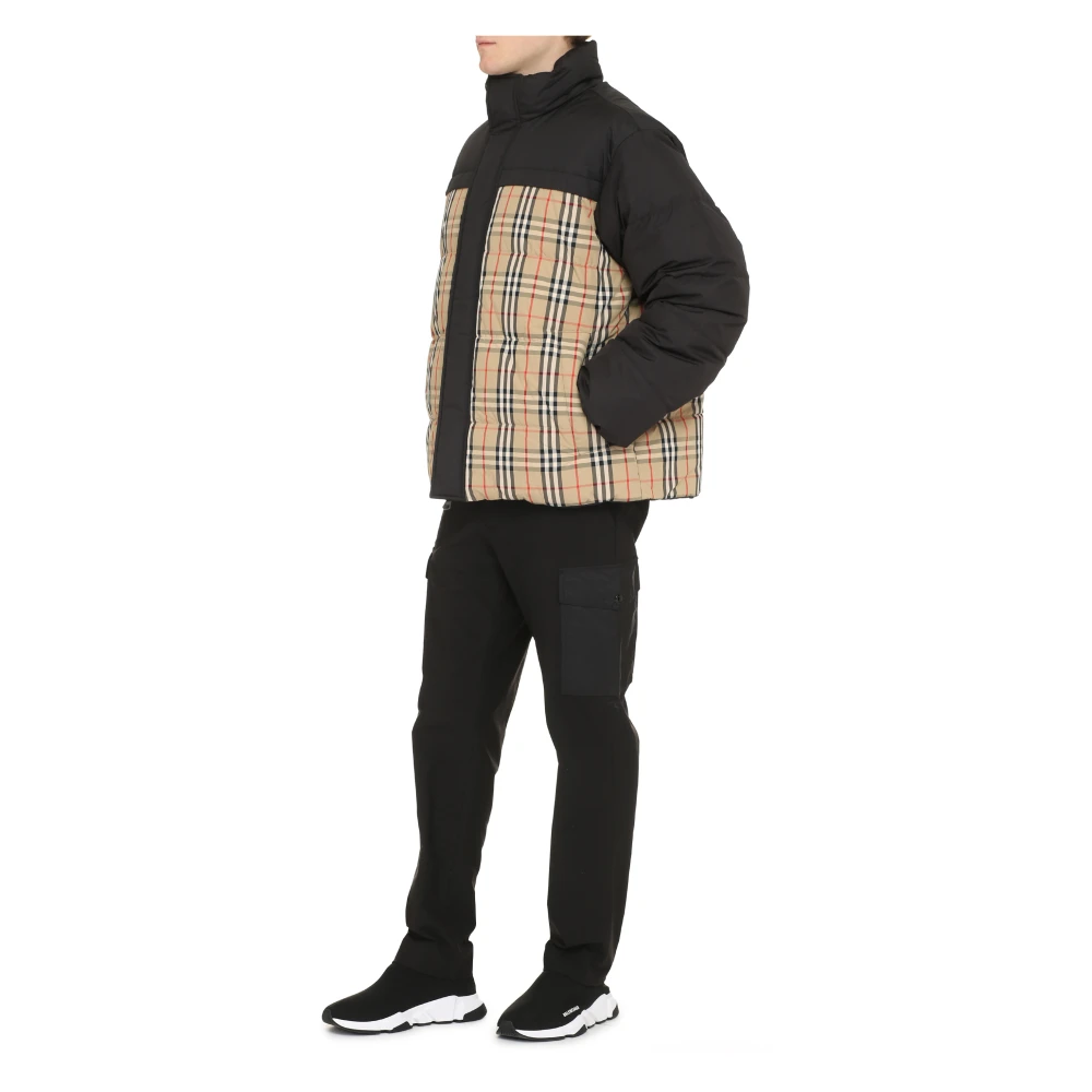 Burberry Omkeerbare donsjas met ruitmotief Black Heren
