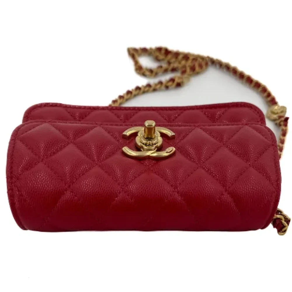 Chanel Vintage Pre-owned Leather chanel-bags Red Dames