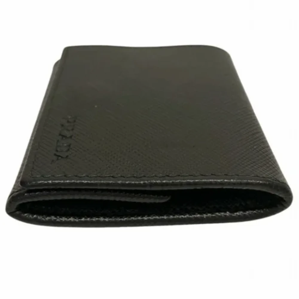 Prada Vintage Pre-owned Leather wallets Black Heren