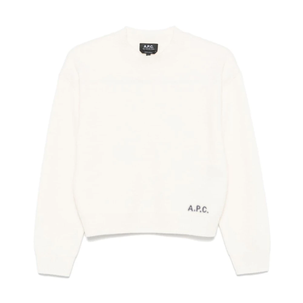 A.p.c. Zachte Wol Trui Vierkante Snit Beige Dames