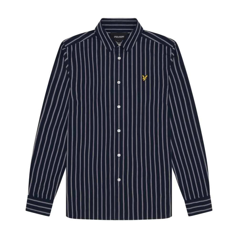 Lyle & Scott Multi Stripe Vävd Skjorta Blue, Herr