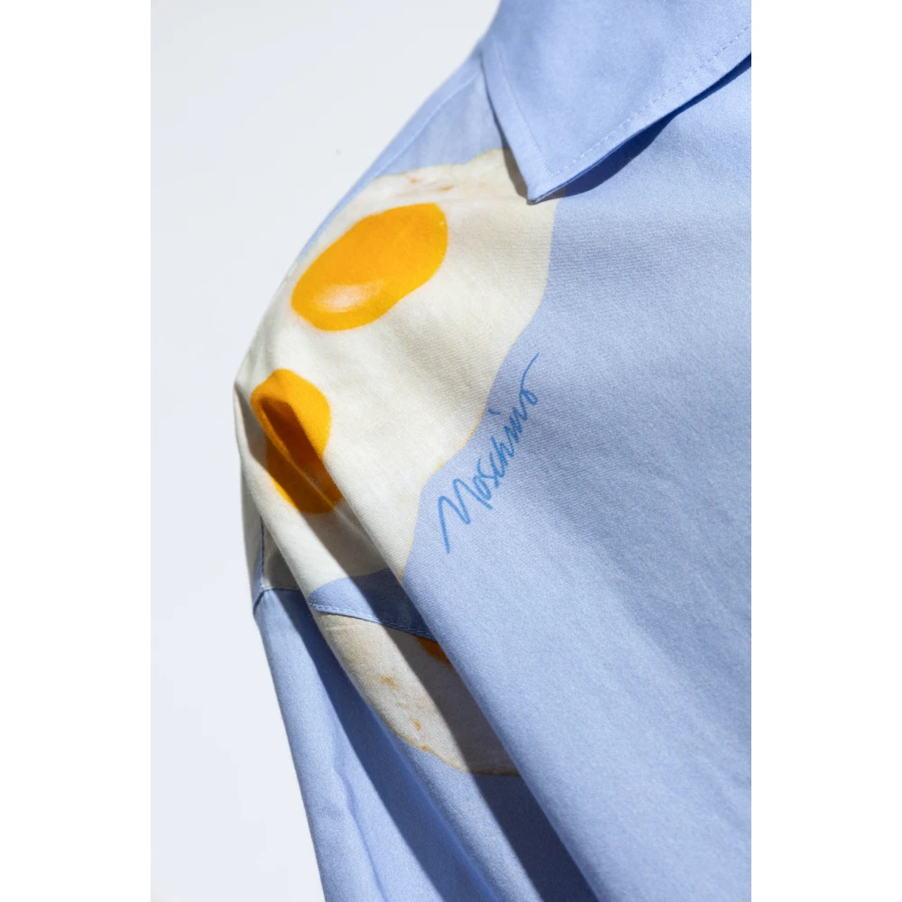 Moschino Gedrukt shirt Blue Heren