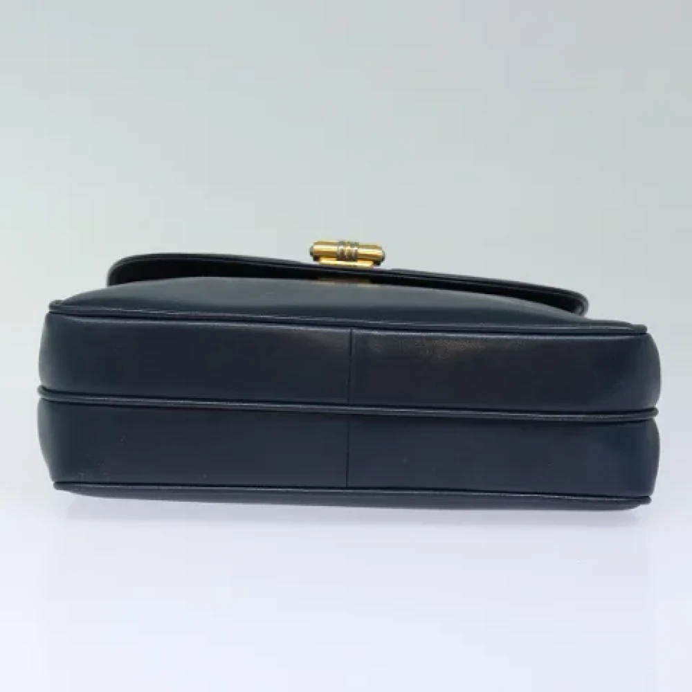 Gucci Vintage Pre-owned Leather handbags Blue Dames