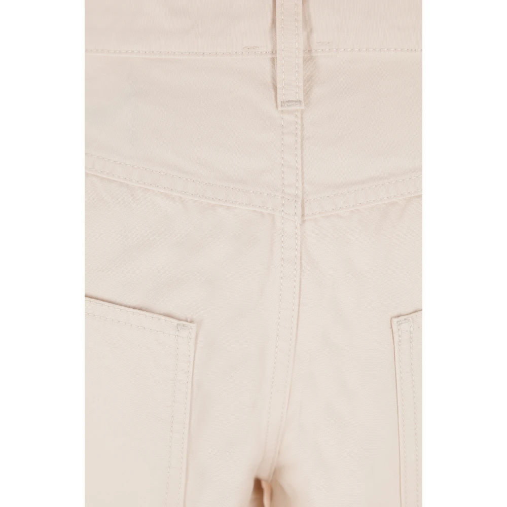 Isabel marant Beige Katoenen Broek met Workwear Detail Beige Heren