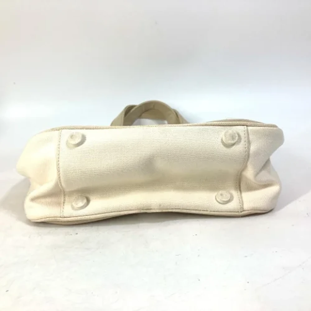 Chanel Vintage Pre-owned Canvas totes Beige Dames