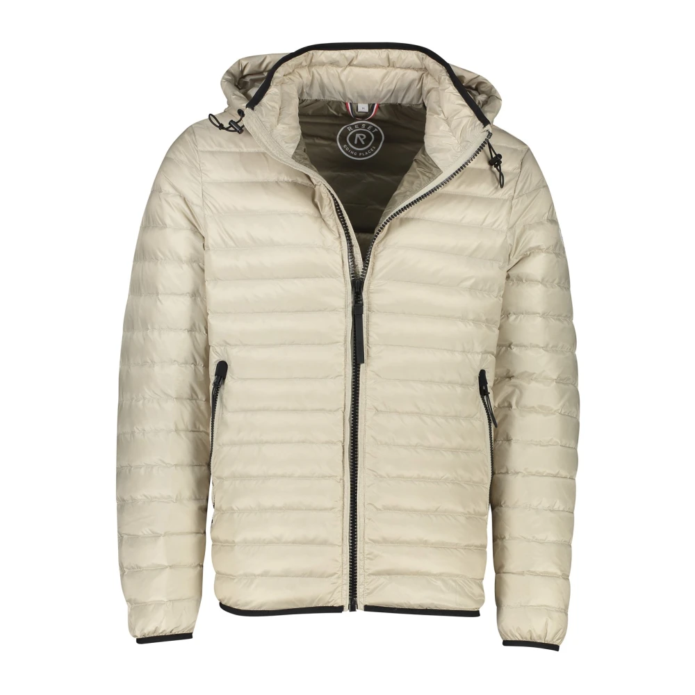 Reset Hooded Zomerjas in Ecru Beige Heren