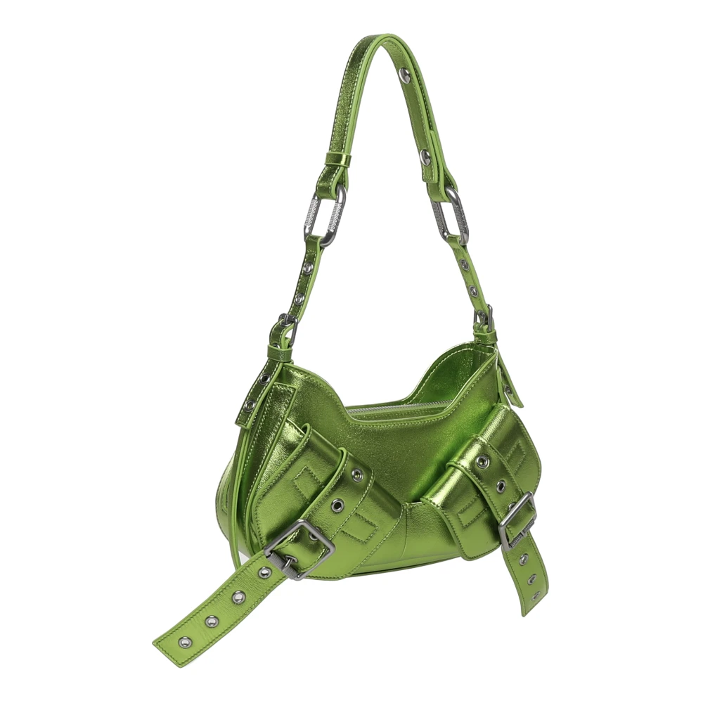 Biasia Kiwi Leren Schoudertas met Band Green Dames