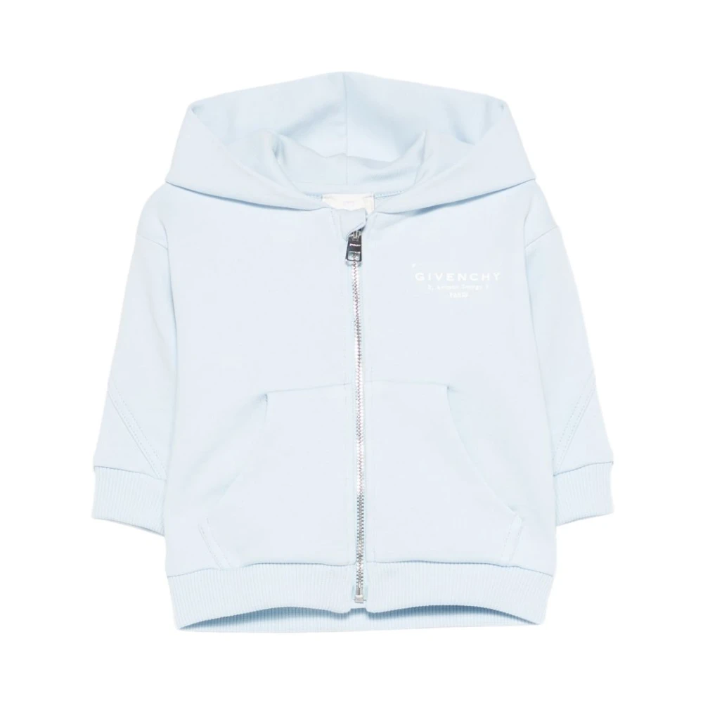 Givenchy Unisex Kids Blue Kids Sweatshirts, 12 M, Zip Hoodie