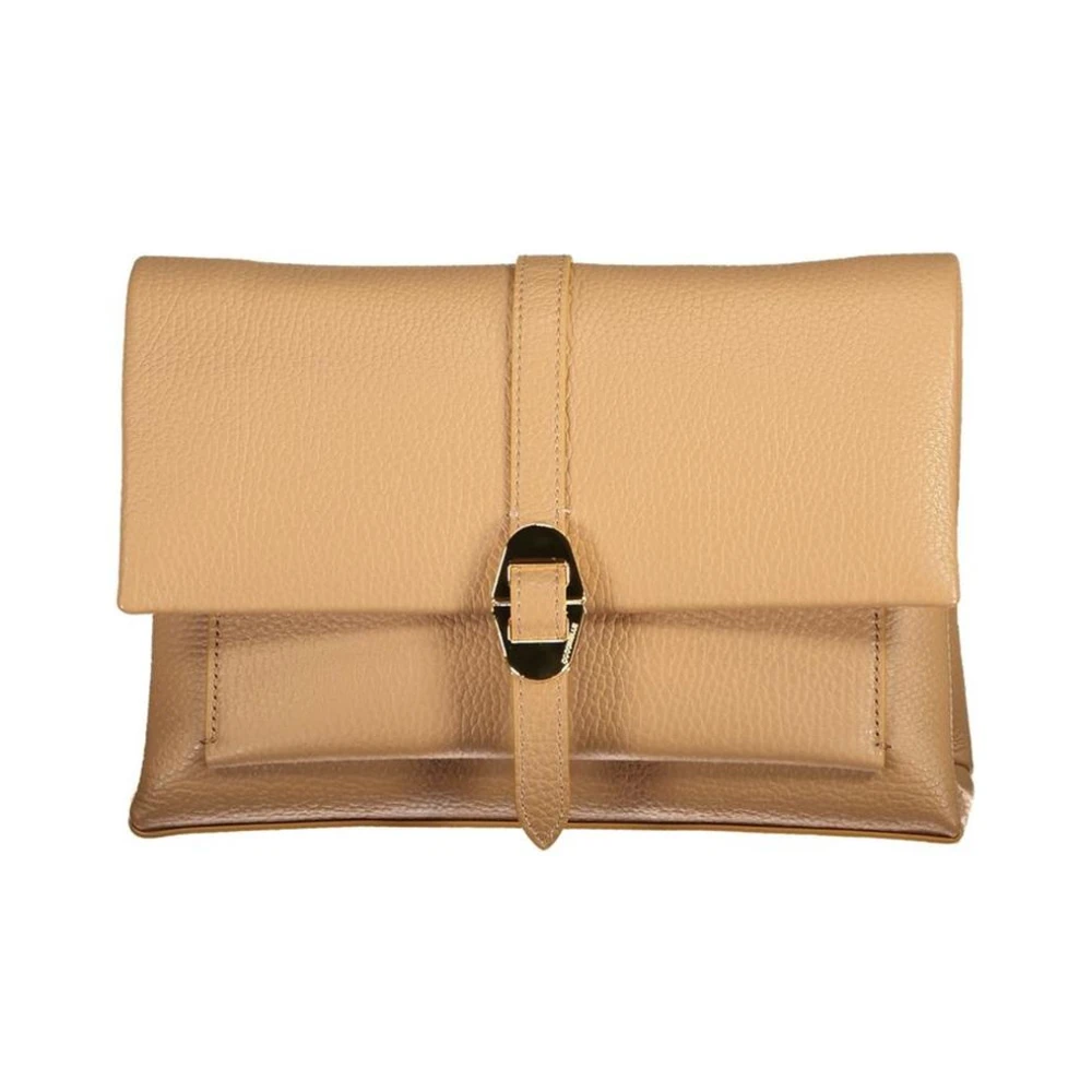 Coccinelle Women's Brown Leather Handbag With Adjustable Strap