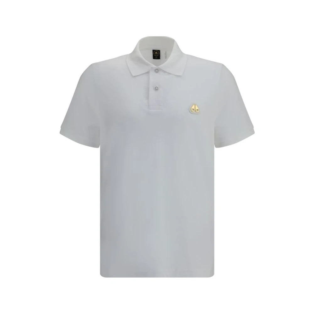 Moose Knuckles Men's Gray Gold Polo Shirt Elegant Sporty Style - Polo Shirts - M- Tops
