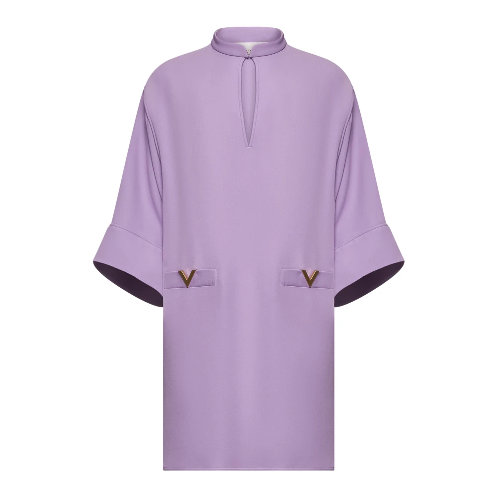 Valentino Elegant Röd Klänning Purple, Dam