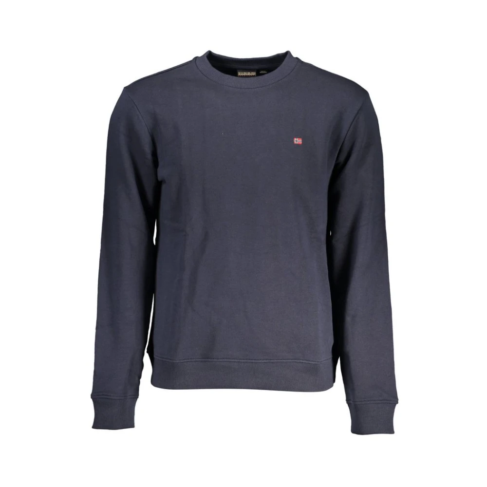 Napapijri Men's Blue Cotton Jumper - Sweatshirts - S - Sweatshirts & Hoodies