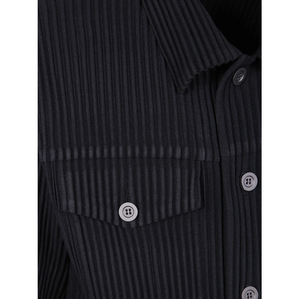 Issey Miyake Lichte wol-achtige Blouson Jas Black Heren