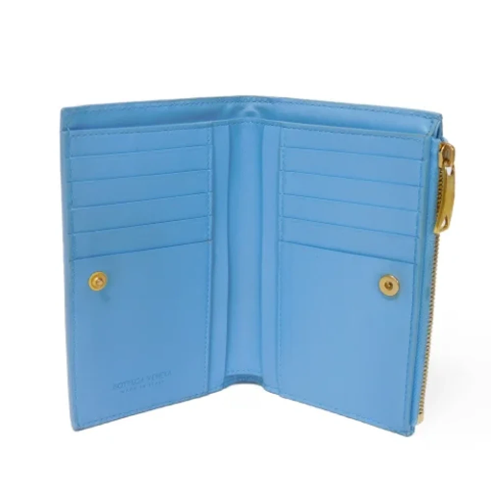 Bottega Veneta Vintage Pre-owned Leather wallets Blue Dames