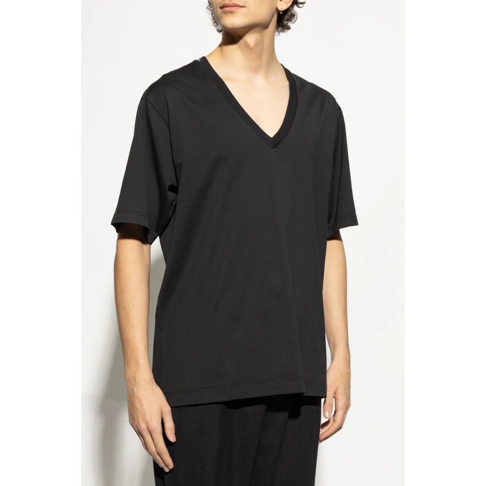 Dolce & Gabbana V-hals T-shirt Black Heren