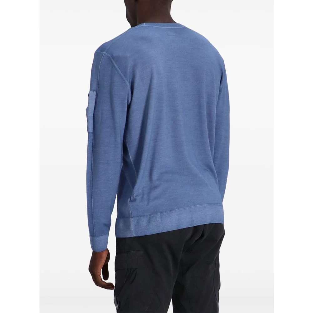 C.P. Company Lichtblauwe Merinowollen Trui Blue Heren