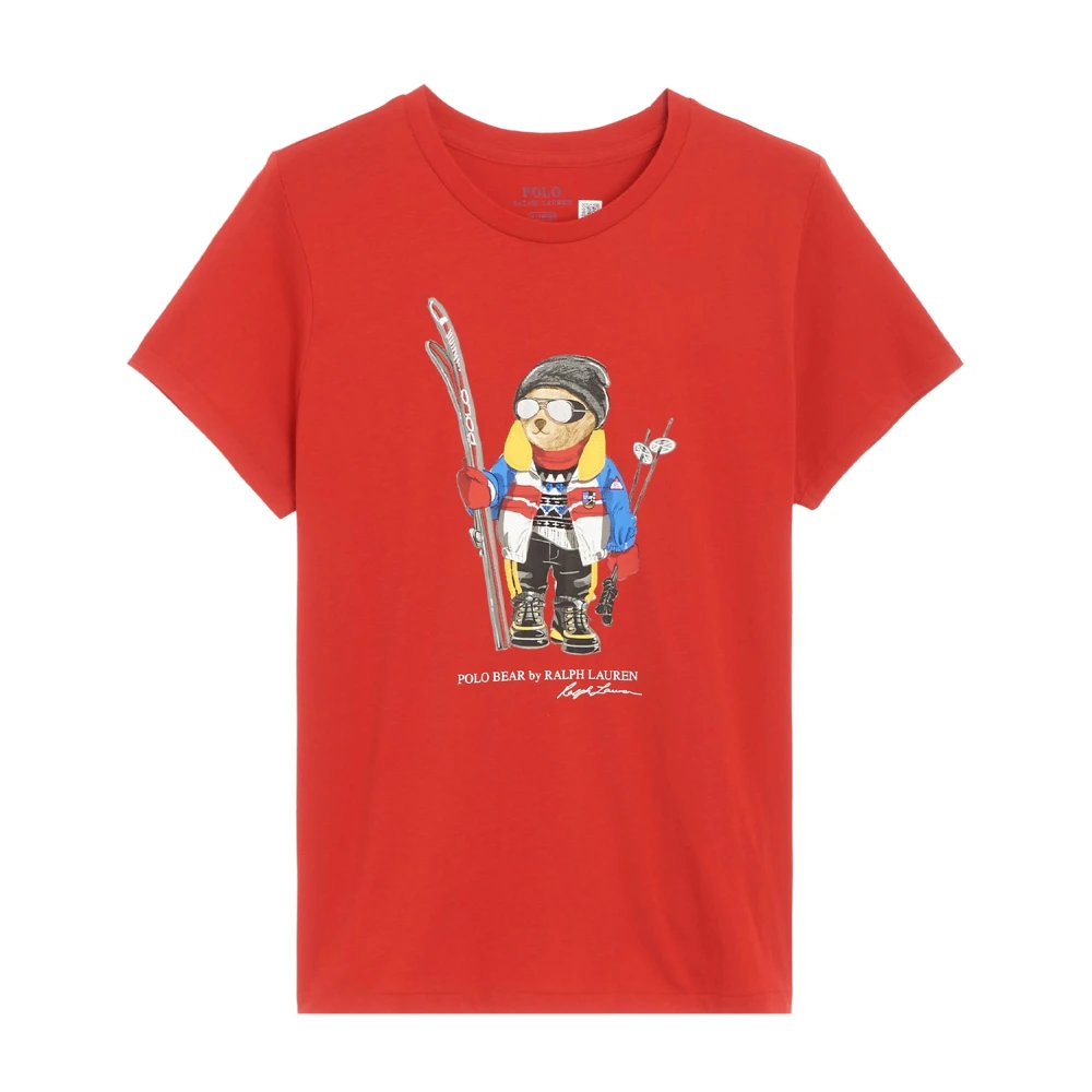 Ralph Lauren Katoenen Tee-Shirt Vrouwen Veelzijdige Garderobe Must-have Red Dames