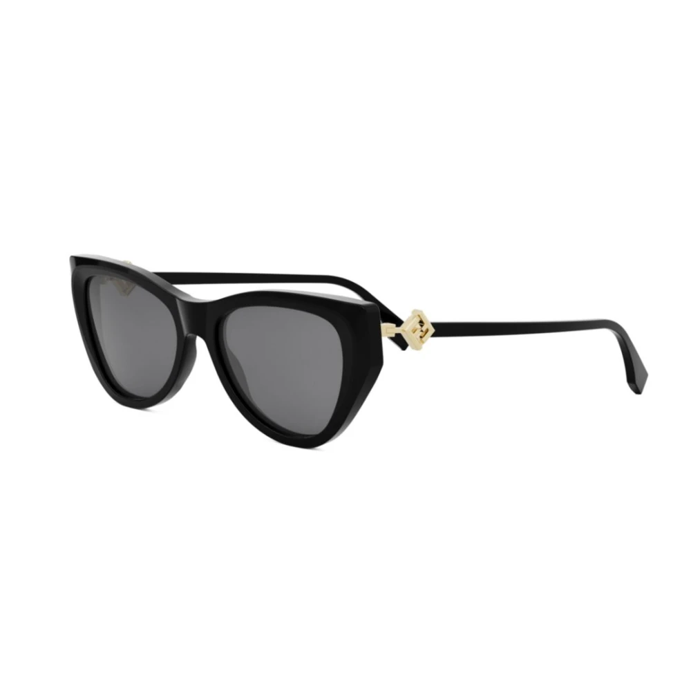 Fendi Women's Black Sunglasses, 54 Mm, Ff Diamonds Cat Eye