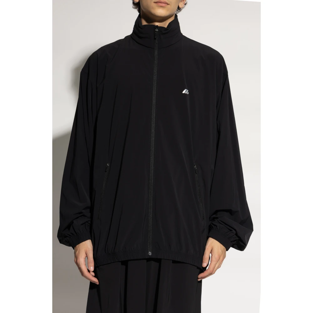 Balenciaga Lichtgewicht jas met bedrukt logo Black Heren