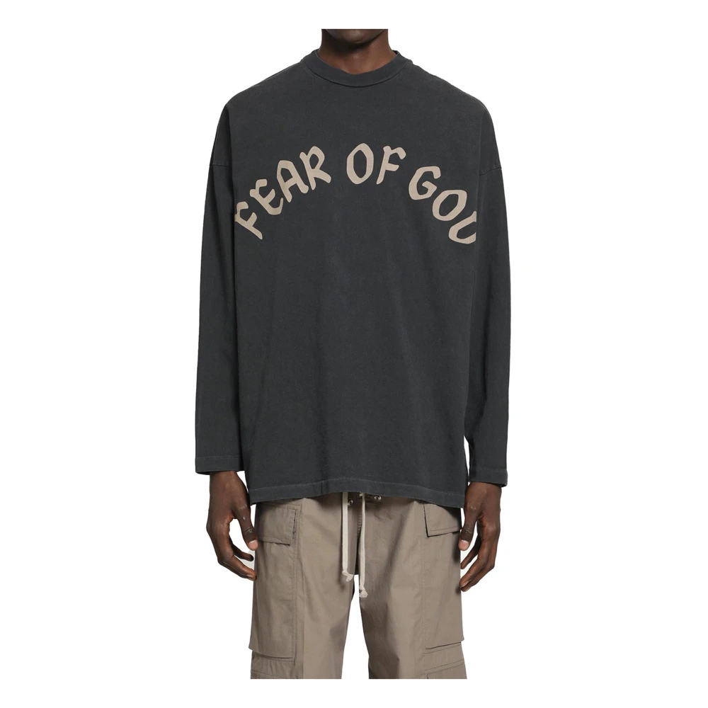 Fear Of God, Long Sleeve Tops, male, Black, Size: L F OF G Long Sleeve Tee
