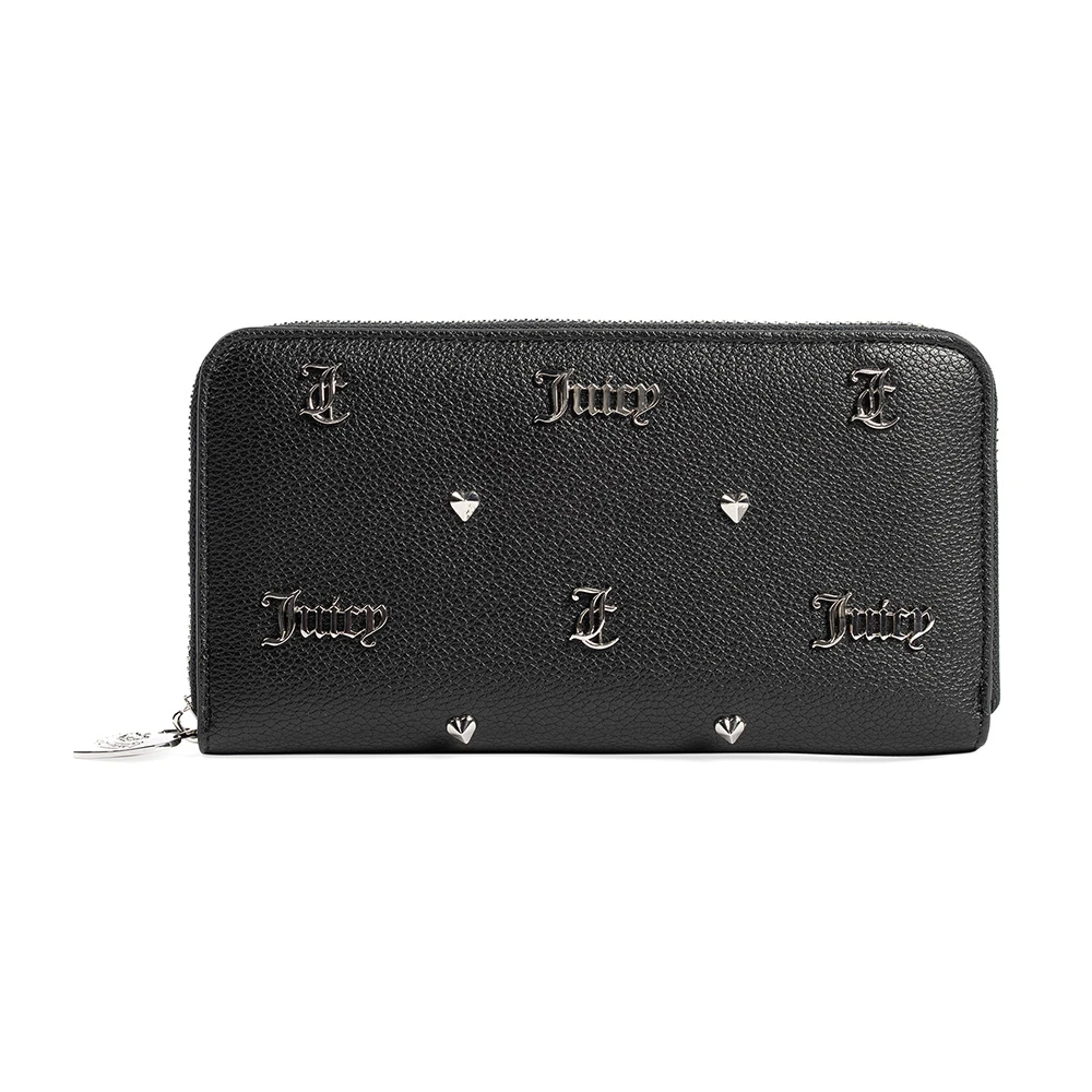 Juicy Couture Zwarte Portemonnee met Voorlogo Black Dames