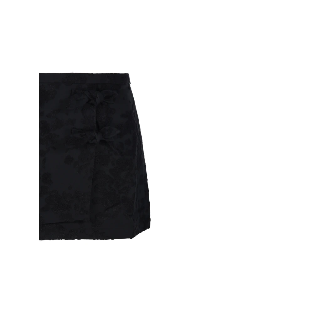 Ganni Zwarte Boucle Jacquard Mini Rok Black Dames