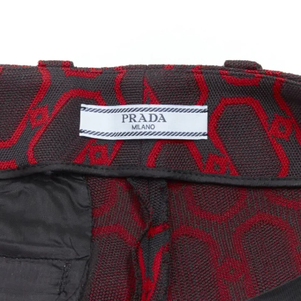 Prada Vintage Pre-owned Fabric bottoms Red Dames