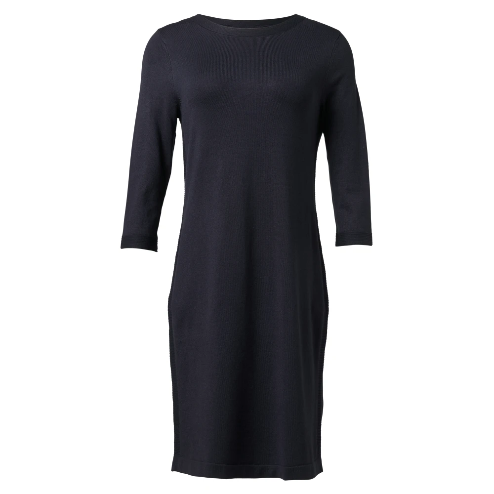 comma Gebreide jurk met relaxte pasvorm Blue Dames