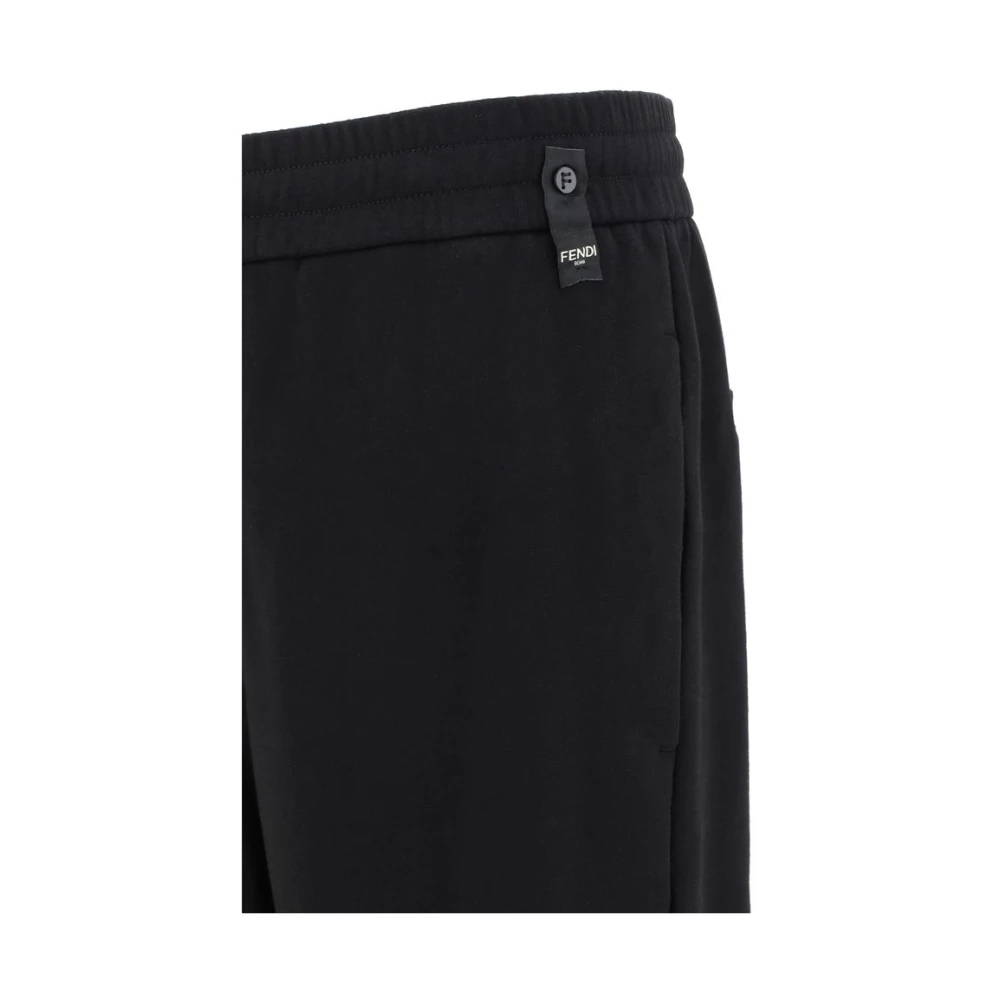 Fendi Urban Sweatpants met Iconic Logo Detail Black Heren