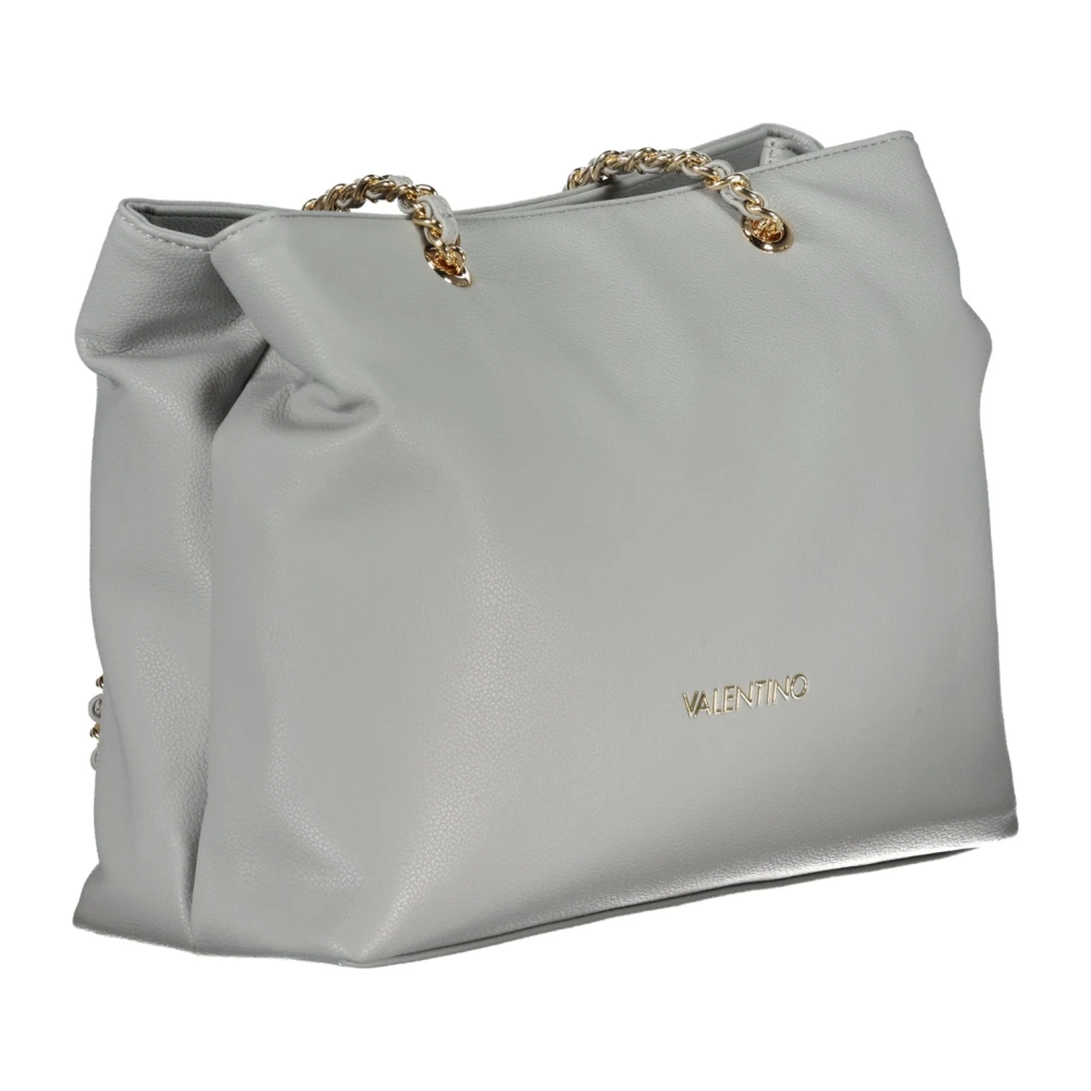 Valentino by Mario Valentino Grijze Schoudertas met Ketting en Ritssluiting Gray Dames
