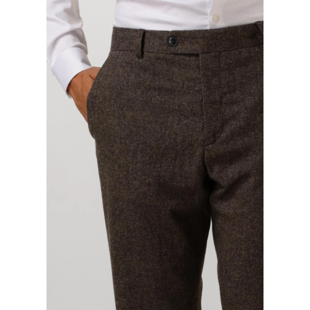 Selected Homme Slim-Reed Wol Broek Brown Heren