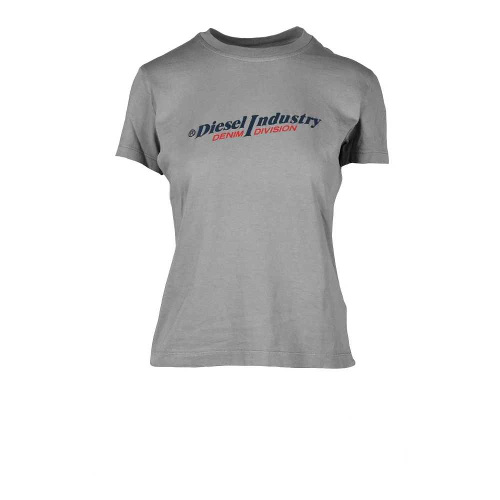 Diesel Grijze T-shirt voor vrouwen Gray Dames