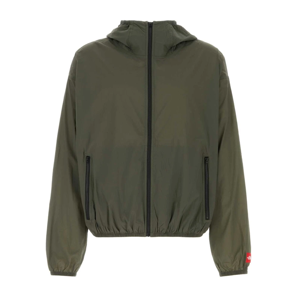 The North Face Green Windbreakers, Male, S, Red Box Packable Hooded Wind Jacket