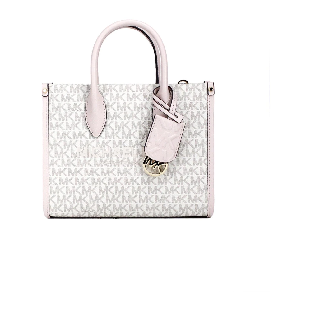 Michael Kors Stijlvolle Top Zip Shopper Crossbody Tas White Dames