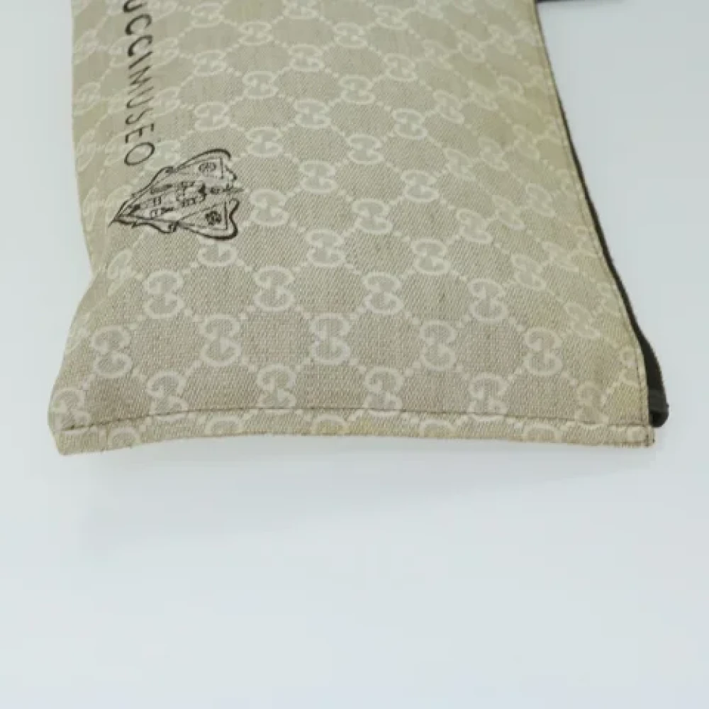 Gucci Vintage Pre-owned Canvas pouches Beige Dames