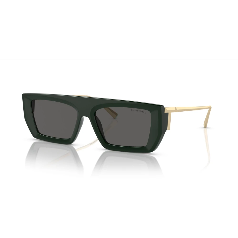 Tiffany Women's Black Sunglasses, 54 Mm, Dark Green/Dark Grey Sunglasses