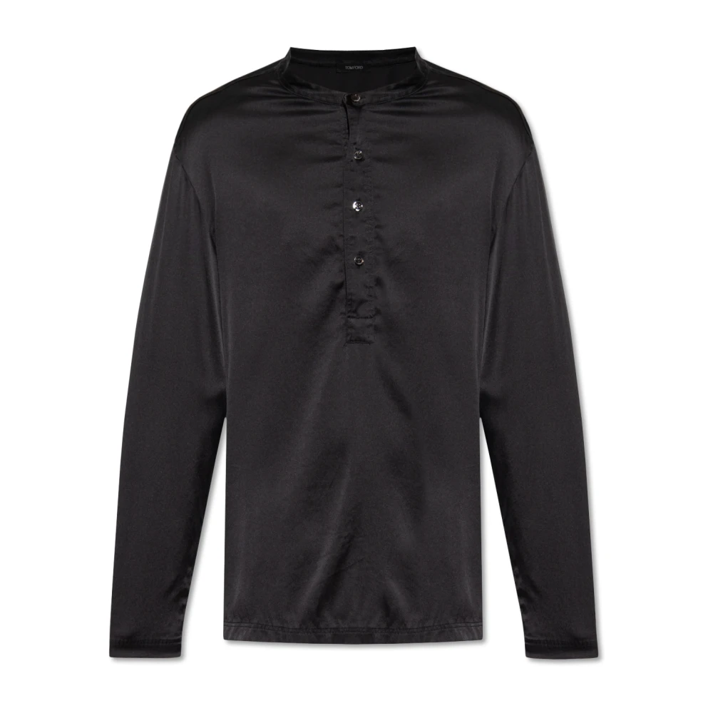 Tom Ford Hombre Negro - Top De Pijama De Seda - Nightwear & Lounge - Xs