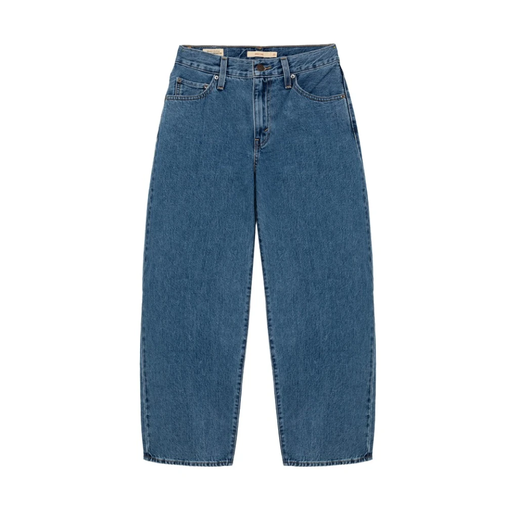 Levi's Baggy Dad Jeans in Medium-Wash Denim Blue Dames