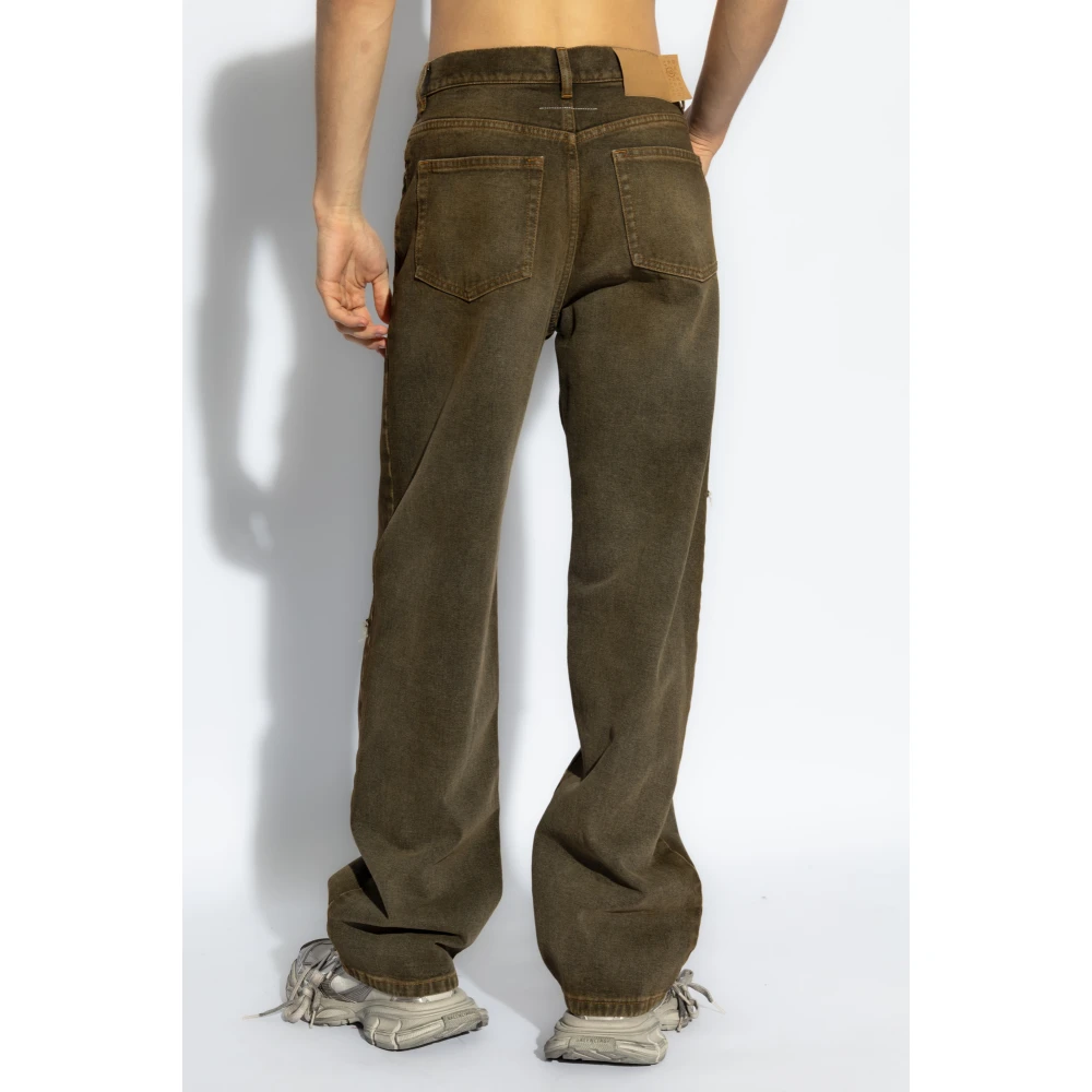 MM6 Maison Margiela Jeans met vintage-effect Brown Heren