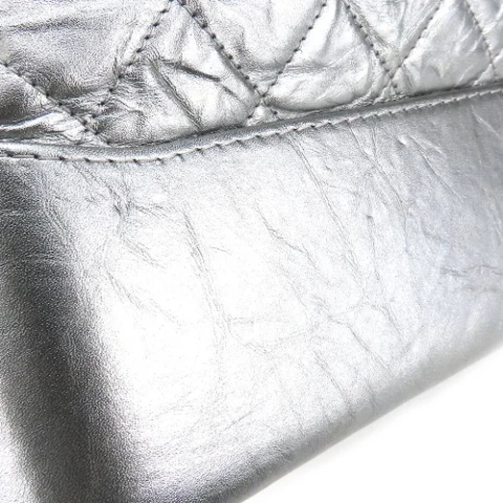 Chanel Vintage Pre-owned Leather chanel-bags Gray Dames