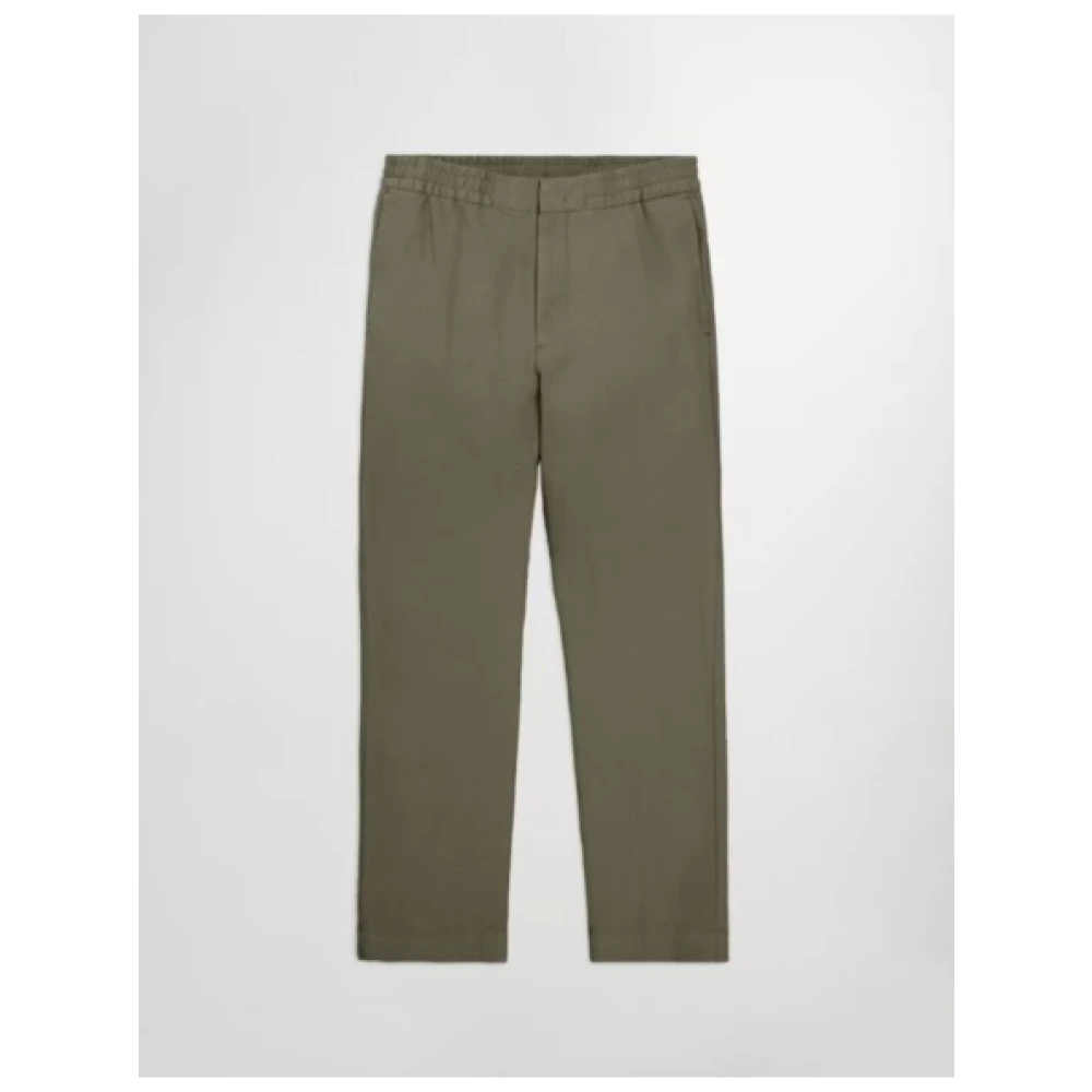Nn07 Katoenmix Gekreukelde Broek Green Heren