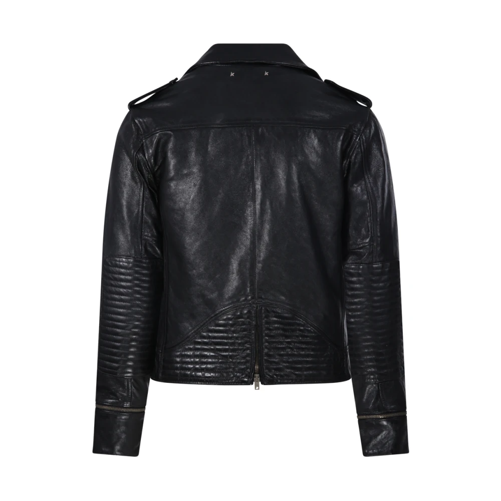Golden Goose Zwarte Bikerjas Black Heren
