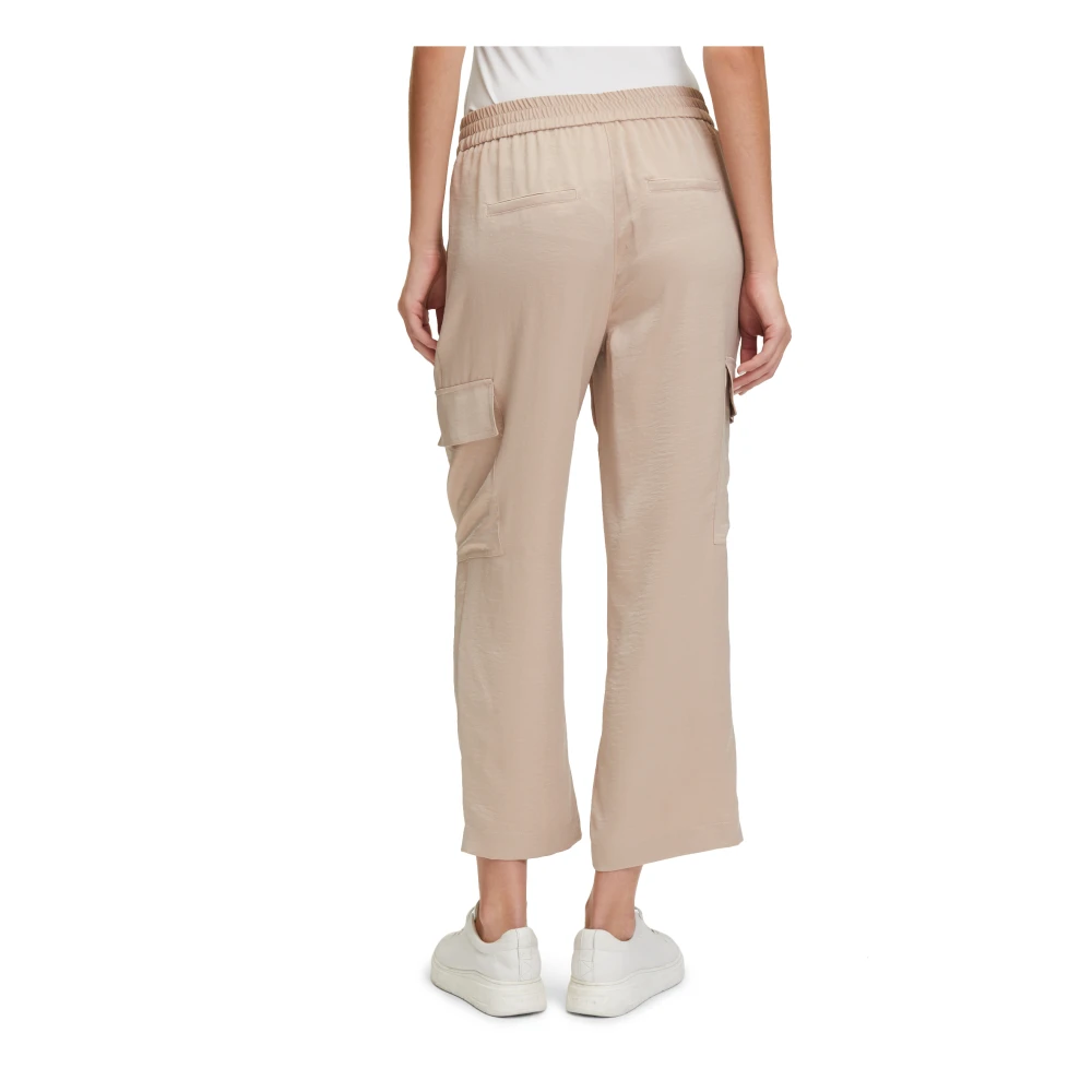 Betty & Co Casual broek met opgestikte zakken Beige Dames
