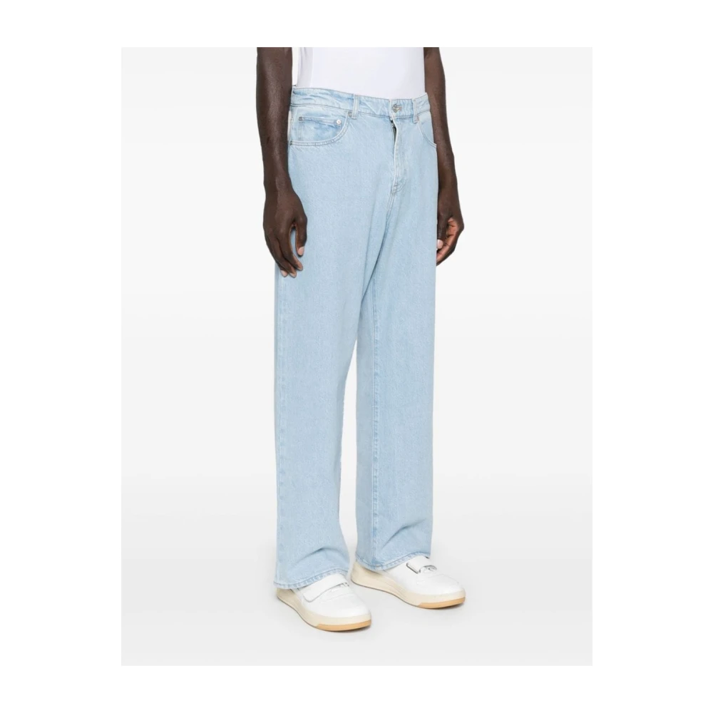 Lacoste Rechte snit biologische katoenen jeans Blue Heren